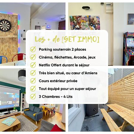 Maison 3Ch - Cinema - Game Room - Parking - Gare Amiens Kültér fotó