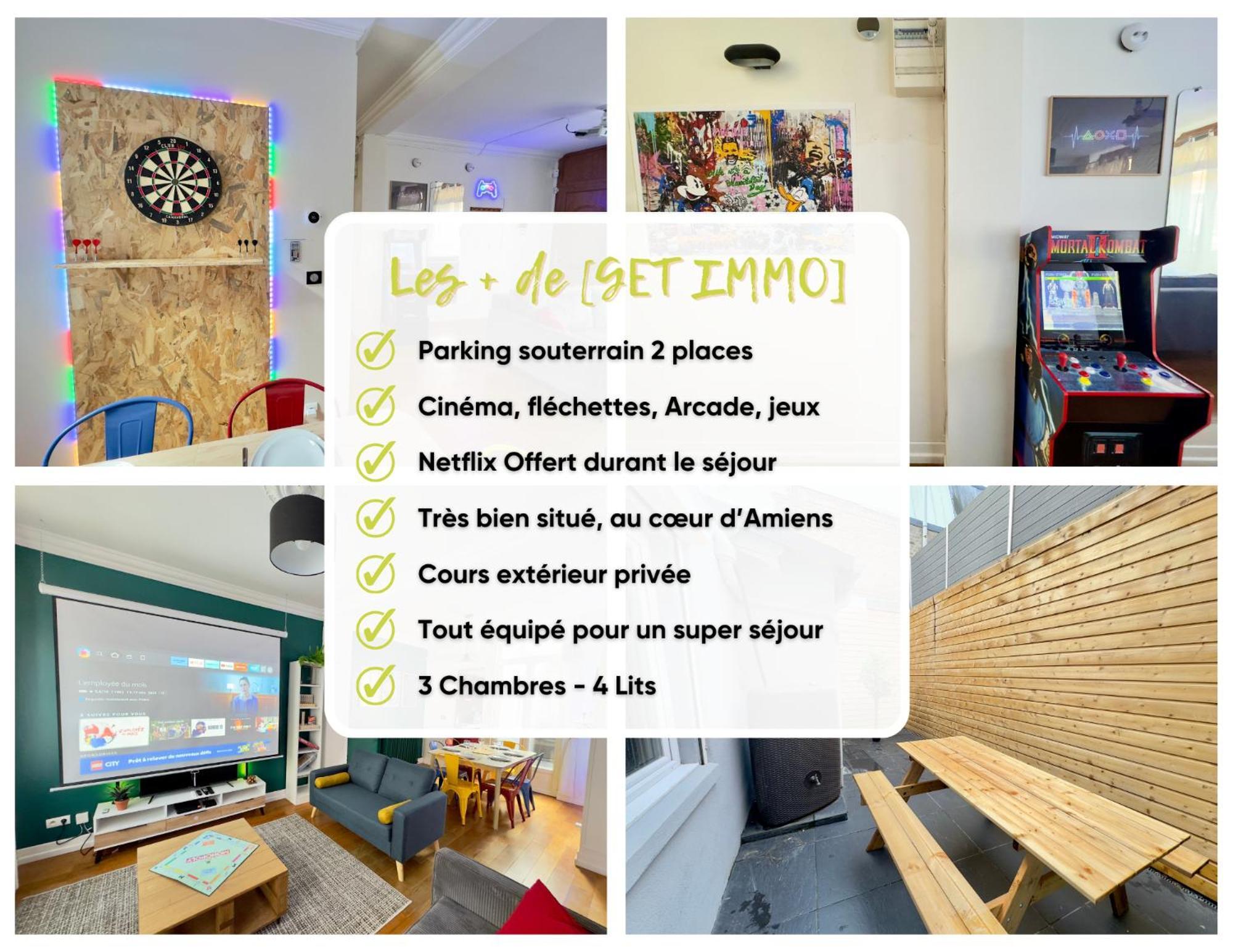 Maison 3Ch - Cinema - Game Room - Parking - Gare Amiens Kültér fotó